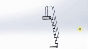 Крепление лестницы в пруд к дощатому настилу