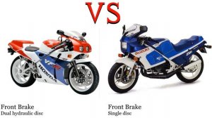 Honda VFR 400 vs Suzuki RG 250 Test specification comparison