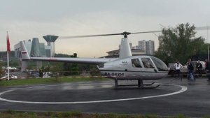 ВЗЛЕТ ВЕРТОЛЕТА R-44