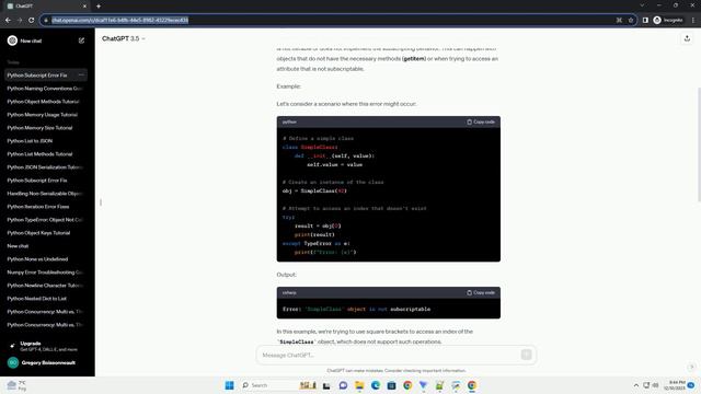 python object not subscriptable смотреть онлайн
