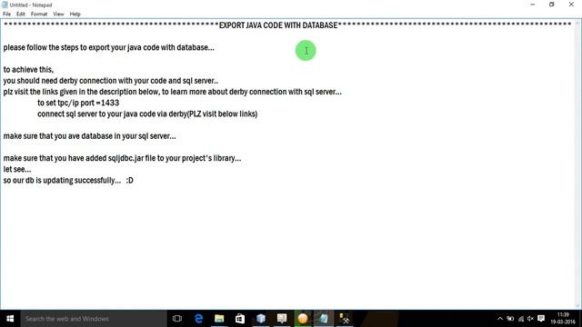 Export java code with Database (netbeans)