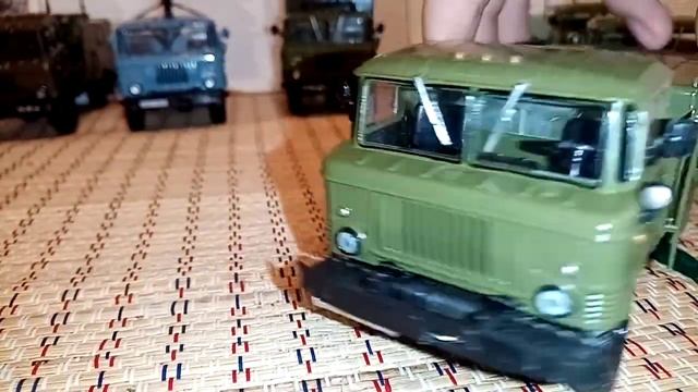 ГАЗ-66 (ВСЗ-66) от журналки MODIMIO и конверсия ГАЗ-66 в  сельхозный от Наши грузовики обзор 1:43. смотреть онлайн