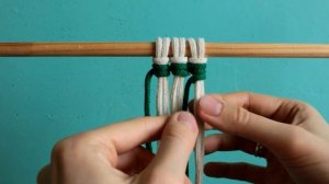 Вертикальный репсовый узел | Макраме урок