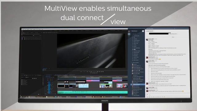 Phillips 34" WQHD Ultra Wide USB C Monitor 346E2LAE смотреть онлайн