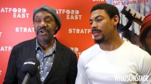 Lenny Henry and the cast of King Hedley II celebrate opening night