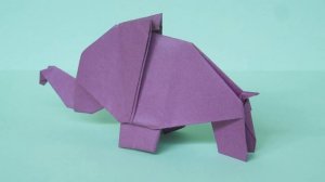 Оригами слон из бумаги