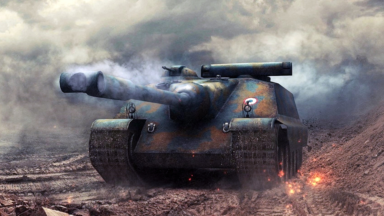 World of Tanks - sever5107 (первый бой на ПТ САУ AMX 50 Foch 155)