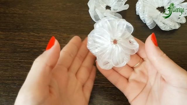 МК - воздушные банты из органзы канзаши | kanzashi | Mariya