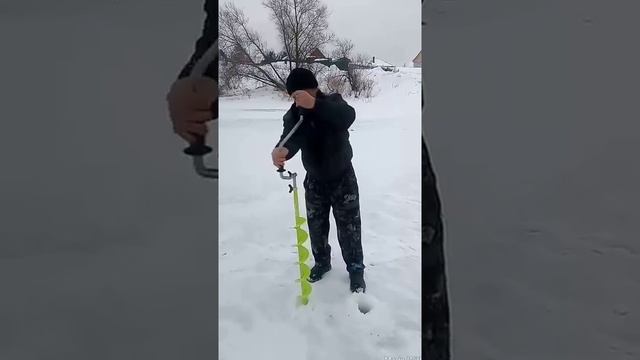 Реальное тестирование ледобура "АЙСБЕРГ".