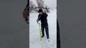 Реальное тестирование ледобура "АЙСБЕРГ".