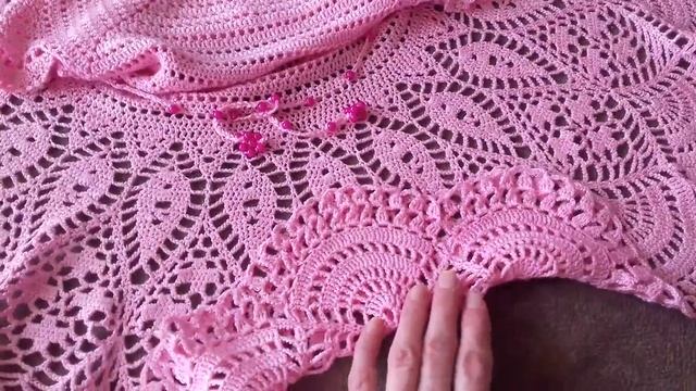 ВЯЖЕМ КРЮЧКОМ ПЛАТЬЕ НА ДЕВОЧКУ 4-5 ЛЕТ.ЧАСТЬ 1.