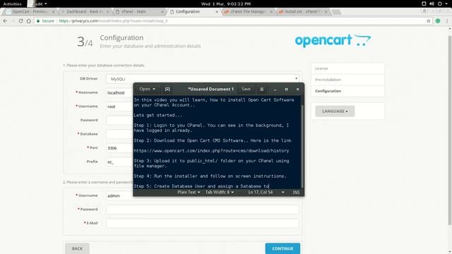 How to install Open Cart in CPanel Web Hosting смотреть онлайн