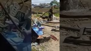 Промываем скважину пожарным авто