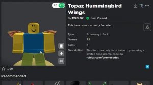 Как Получить КРЫЛЬЯ КОЛИБРИ и ЛИСУ с ОГНЕННЫМ ЭФФЕКТОМ | Роблокс