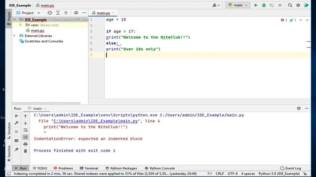 Topic 1 - Python Indentation