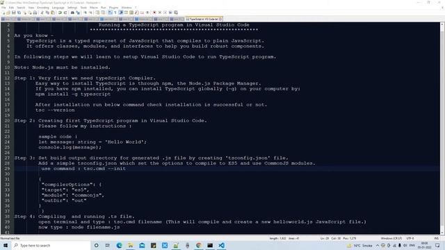 Running a TypeScript program in Visual Studio Code | VS Code Tutorial for Beginners