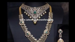 Green Colour Diamond Necklace Desine Idea||Trending Diamond Necklace Desine.