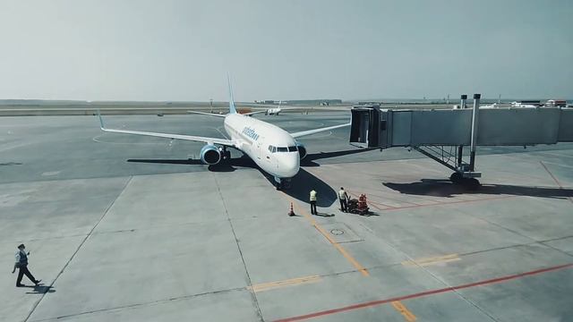 Работа маршаллера, руление самолета на стоянку смотреть онлайн