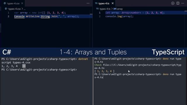Arrays and Tuples - TypeScript for C# Developers