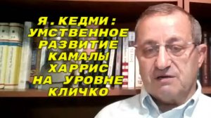 Я.КЕДМИ: Интеллект и умственные способности – это не то, что ценят американцы, выбирая президента