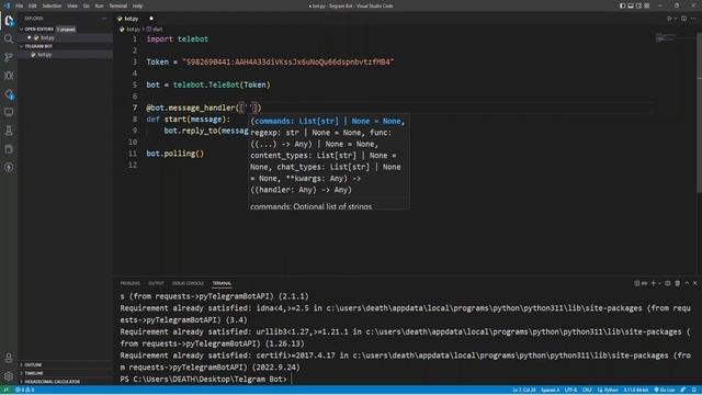 Create Your Own Telegram Bot ? Using Python (Hindi) || (Python Project) Bot Calculator || Death Cod