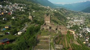 "Castel Grumello" by Drone (Montagna in Valtellina) - Italy [4K]