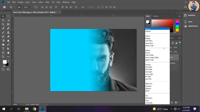Dual Lighting Effect in Photoshop | How To Realistic Dual Tone Effect Bangla Tutorial смотреть онлайн