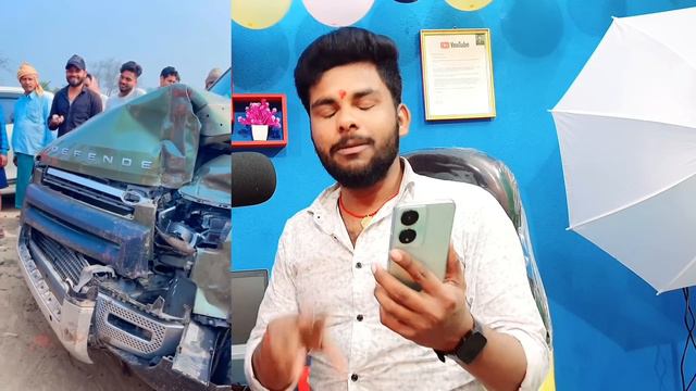 खेसारी लाल के डिफेंडर का हुआ एक्सीडेंट || Khesari lal Yadav || Mamla Chori Ka New Song 2024 смотреть онлайн