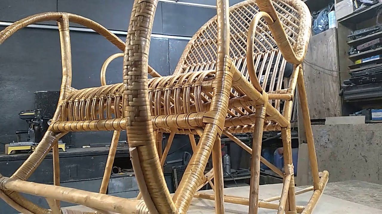 Плетеная качалка, ремонт. смотреть онлайн