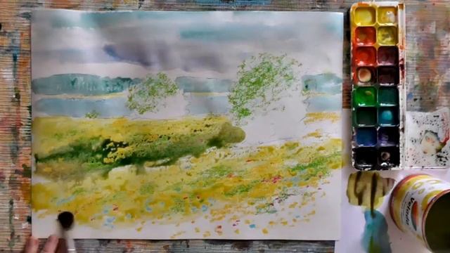 Акварель плюс пастель. Живопись для начинающих.. смотреть онлайн