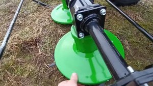 Навешиваю роторную косилку GRASS 1400 G на мотоблок