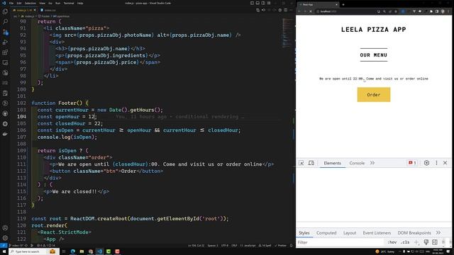 14. Ternary Operator Conditional Rendering and && condition if else condition in React App - React1 смотреть онлайн
