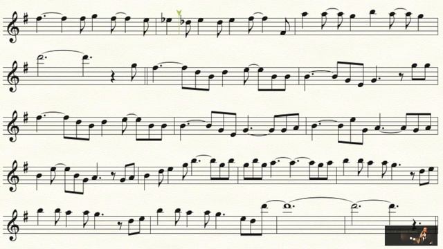 Whitney Houston - Saving All My Love For You - Solo Tenor Sax Sheet Music (Transposed to G Key) смотреть онлайн