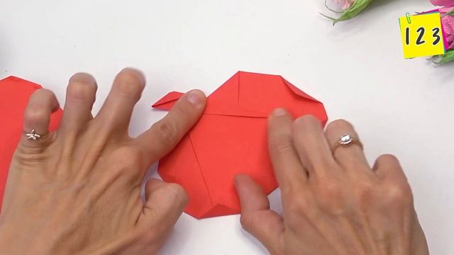 Easy origami apple - 3d paper apple смотреть онлайн