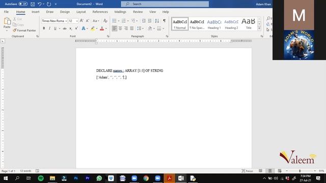 Declaration of Arrays | Introduction to Programming | IGCSE Computer Science (0478)