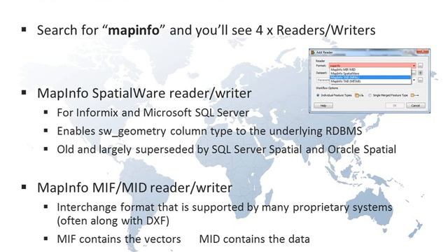 MapInfo Format Support in FME смотреть онлайн