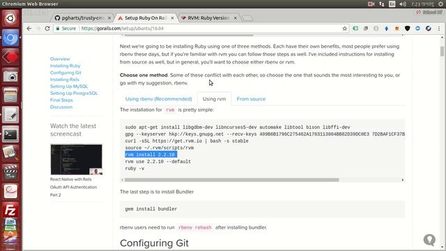 Rails install Ubuntu 16.04 LTS смотреть онлайн