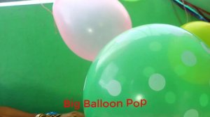 Green Balloon Blowing To Pop // Big Balloon Pop