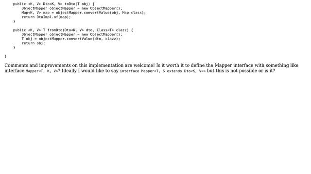 Code Review: Mapping interface between POJOs and DTOs смотреть онлайн