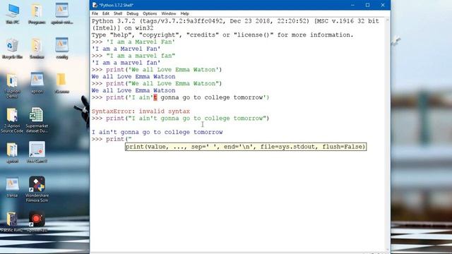 Python Tutorial #4 for Beginners (Printing Strings & Statements)