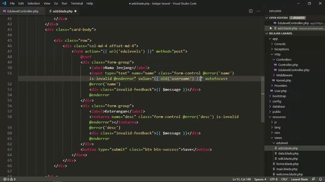 Belajar Form Validation di Framework Laravel [9]