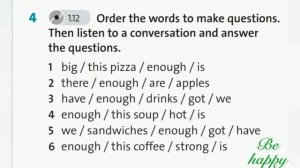 English Plus 8. Ex 4 p. 13 LANGUAGE FOCUS too, too much, too many, enough, not enough