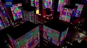 Cветовое шоу в Пекине к 100-летию КПК