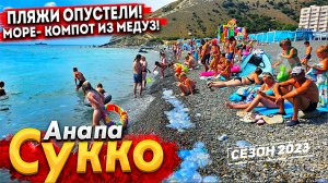 #Анапа СУККО ОСТАНЕТСЯ БЕЗ ВОДЫ? НАШЕСТВИЕ МЕДУЗ - НВОЗМОЖНО ЗАЙТИ! ЗАБОР НА ПЛЯЖЕ ИСЧЕЗ!