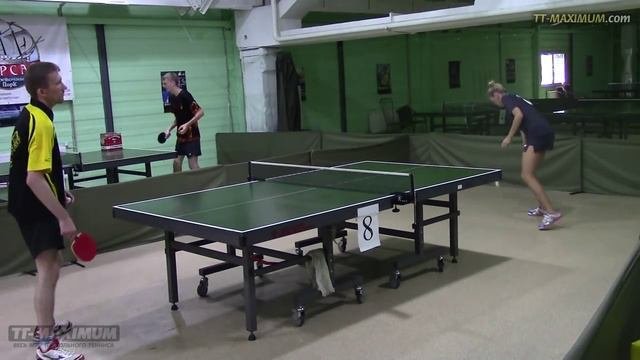 Bilenko Tetyana Chopping Technique, МСМК Татьяна Биленко техника подрезки по топспину с двух сторон