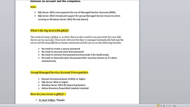 Group Managed Service Accounts with SQL Server || gMSA Account || What is gMSA Account || gMSA