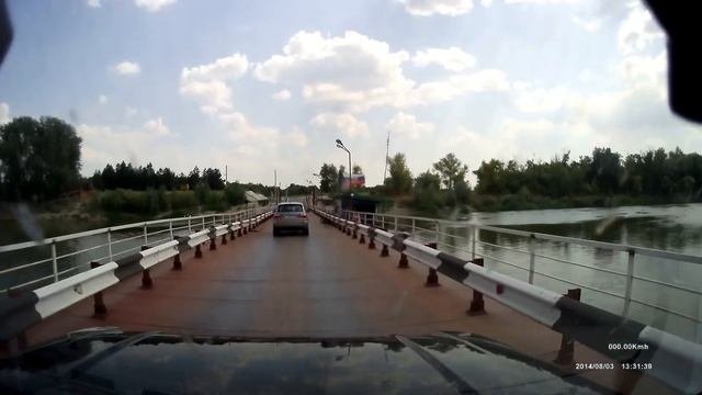 Россошь - Верхний Мамон, через понтонный мост. 03.08.2014