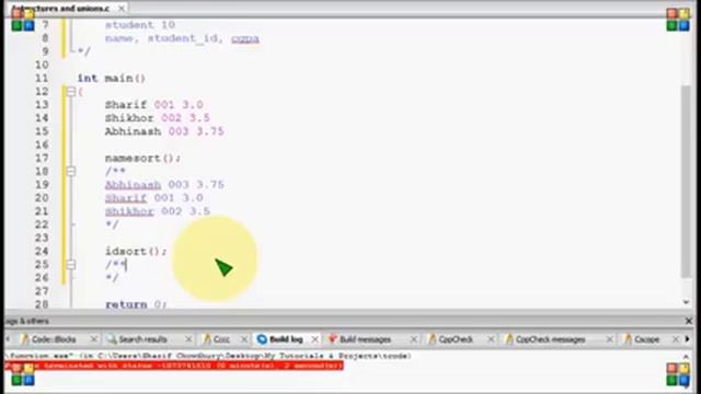 Bangla C programming tutorial 91 Structures and unions Starting