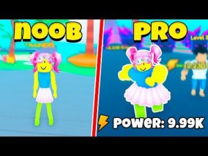 Прокачка от НУБ до ПРО в Симулятор Качка! Gym Training Simulator Roblox