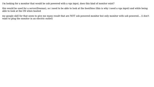 usb powered monitor with vga input? смотреть онлайн